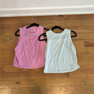 All in Motion Tank Tops - Pink and Light Blue